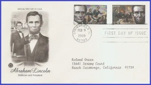 USA3 #4382 ADDR PCS ARTCRAFT FDC STR2 Abraham Lincoln - Politician - Picture 1 of 1
