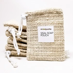 Pack of 5 Natural Sisal Soap Bag Pouch Exfoliating Zero Waste, Biodegradable Eco - Picture 1 of 11