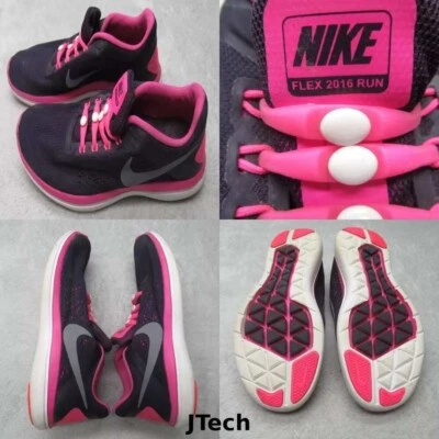 Nike Flex 2016 Tenis Mujer 8.5 Rosa Negro Blanco Correr Tenis Zapatos Parte Superior Baja Foto 1 de 4