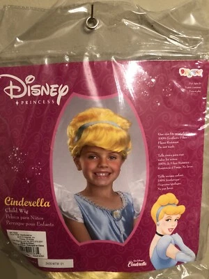 Disney Cinderella Princess Children Wig Dress up Halloween Disguise costume NWT - Image 1 of 4