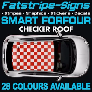 para adaptarse a SMART CAR FORFOUR CHECKER TECHO PEGATINAS GRÁFICOS RAYAS CALCOMANÍAS 1.3 1.5 - Imagen 1 de 2