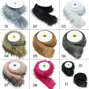 Faux Fur Collar Trim For DIY Hoodie Collar Shawl Down Coat Hood Warm Scarf - Picture 1 of 22