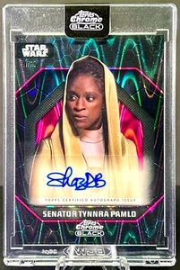 2024 Chrome Black Star Wars SENATOR TYNNRA PALMO Magenta Raywave 07 /10 Auto - Picture 1 of 4
