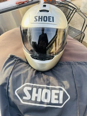 Vintage 1999 Silver SHOEI RF-800 Full Face Helmet/Dark Tint Visor/Size Medium - Imagem 1 de 4