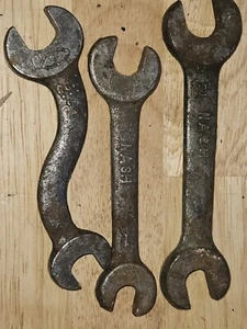 Oldtimer Posten 3 Kombi-Schraubenschlüssel verschiedene Größen Nash Motorrad JH Williams 662 - Bild 1 von 6