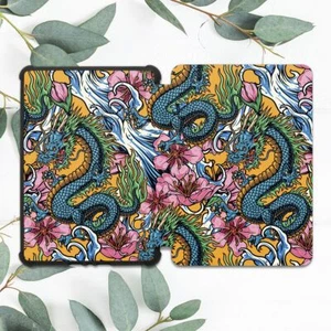 Japanese Dragon Floral Art Case For All-new Kindle 10th Gen Kindle Paperwhite - Picture 1 of 3