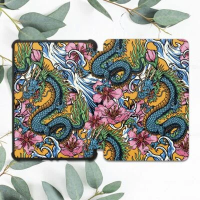 Japanese Dragon Floral Art Case For All-new Kindle 10th Gen Kindle Paperwhite - Image 1 of 3