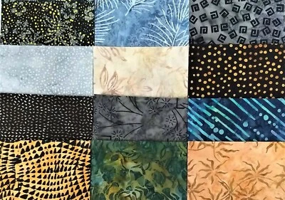 48 PIEZAS BATIK ~ PAQUETE DE ENCANTO CUADRADOS EDREDÓN PRECORTADO DE 5"X5" ~ ENVÍO GRATUITO Foto 1 de 4