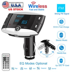 Bluetooth FM Transmitter Modulator Car Kit Handsfree MP3 Player SD USB W/ Remote - Picture 1 of 13