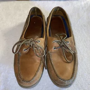 Zapato de Barco Sperry Top-Sider Para Hombres 10 M 0197640 Cuero Sahara Informal Preppy Adulto - Imagen 1 de 12