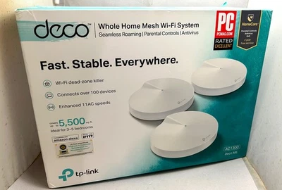 TP-LINK DECO - M5 AC1300 - WHOLE HOME MESH Wi-Fi SYSTEM  2.4GHz/5GHz - Image 1 of 4