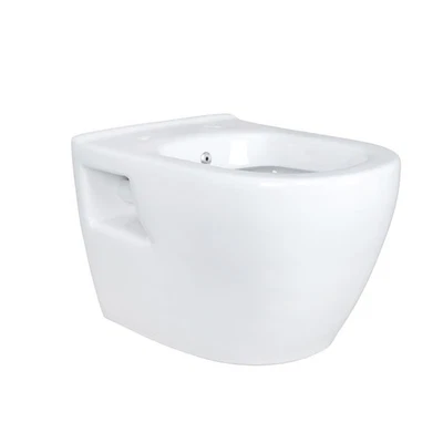 Dusch WC Taharet Bidet Funktion Hänge Wand WC weiß Tiefspüler Sanitärkeramik - Bild 1 von 4