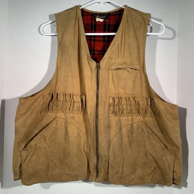 Colete de tiro vintage Drybak de lona com zíper caça 12 bolsos conchas tamanho M - Imagem 1 de 4