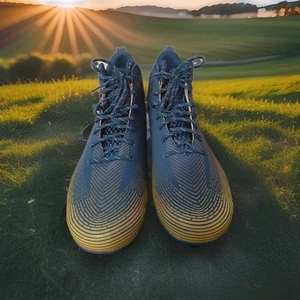 Botines Under Armour Talla 23 Fútbol Azul Y Amarillo Swaid Muestra-Promoción  - Imagen 1 de 15