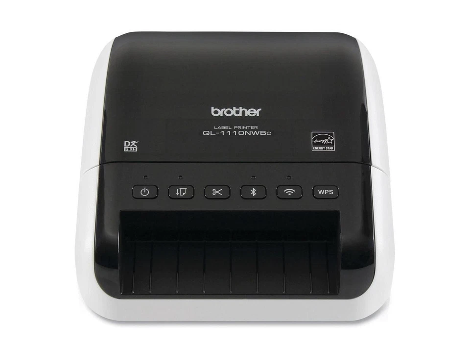 Brother Professional Wide Format Label Printer Glossy Black/White QL1110NWBC