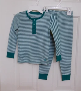 Neu mit Etikett Petite Plume 2-teiliger Pyjama grün gestreifter Langarmhose Größe 2 2t - Bild 1 von 1