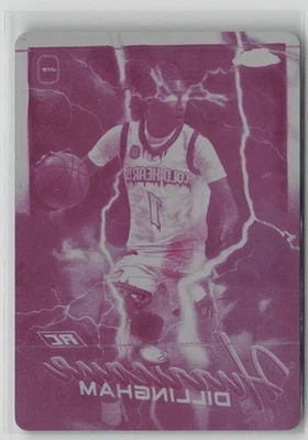 2023 Topps Chrome OTE Rob Dillingham Rookie Magenta Printing Plate 1/1 #H-13 - Image 1 of 2