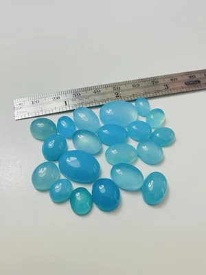 Cabujones Calcedonia Azul, 20 Piezas - Tamaños Surtidos, 120 cts Foto 1 de 4