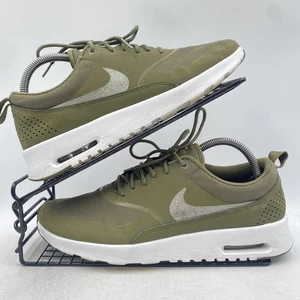 Nike Air Max Thea Olive Khaki Green Trainers Size UK 8 Mens Gym Running Fitness - Picture 1 of 8