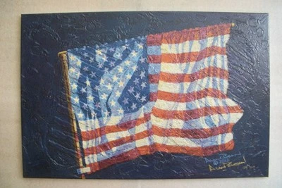 Alan Bean Teniente Ed. Lienzo Giclee "Primera Bandera" - FIRMADO POR ALAN BEAN - 138/200 GWS Foto 1 de 4