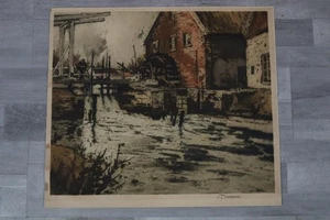 An der alten Mühle Radierung handsigniert Ferdinand Jean LUIGINI (*1870) (GU527) - Bild 1 von 14