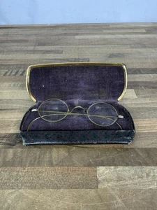 Antike Messing Draht Brille und Etui - Brille Anfang 1900’s - Bild 1 von 10