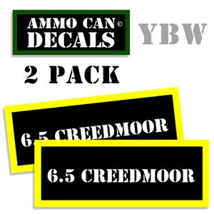 6.5 Creedmoor Ammo Label Decals Box Stickers decals - 2 Pack BLYW - Picture 1 of 2
