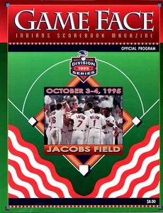 Oct 3-4 1995 Official Program Front Cover Indians Scorebook Lofton Vizquel Thome - Picture 1 of 1