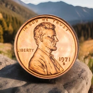 1971-S Red GemLincoln Memorial Cent aus Original Bankrolle SCHNELLER KOSTENLOSER VERSAND - Bild 1 von 6