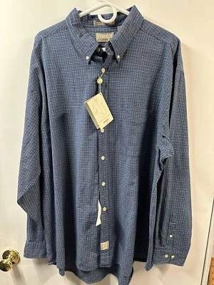 Khakis Arrow Big Oxford Shirt Men 2XL Blue Check Button Down Long Sleeve Pocket - Image 1 of 4