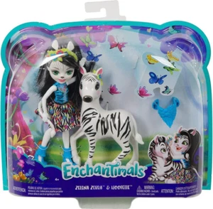 BRAND NEW ENCHANTIMALS 6 INCH DOLLZELENA ZEBRA CHARACTER SET HOOFETTE