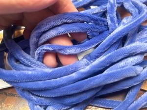 Vintage Schlauch 1/4" rund violett Viskose 5 mm Baumwolle gefüllt 1 Yard Made in USA - Bild 1 von 3