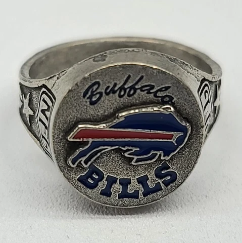 ⭐️ Buffalo Bills NFL Football Pewter Souvenir Collector Ring - Size 14 Cover