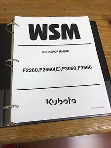 Kubota F2260, F2560(E), F3060 F3560 Mower Workshop Manual