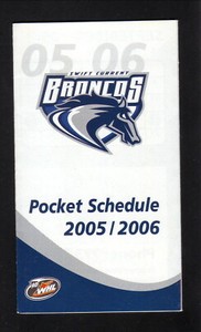 Swift Current Broncos--2005-06 Pocket Schedule--The Eagle--WHL