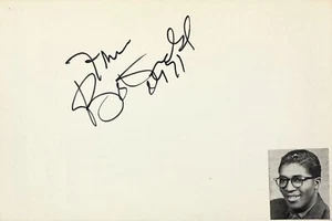 BO DIDDLEY autografo firmato 4"x 6" INDEX CARD chitarrista americano TWANG MACHINE - Foto 1 di 6