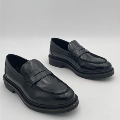 Zara Black Chunky penny Loafer shoe men 40 Y2K gothic retro casual event grandpa - Image 1 of 4