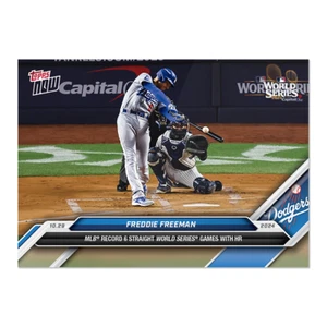 Freddie Freeman '24 MLB Topps NOW #873 6th Consecutive WS Game w/ HR - Picture 1 of 2