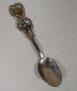Devil's Chair Souvenir Spoon with Dangling Viking Ship Charm, Taylors Falls, MN - Picture 1 of 6