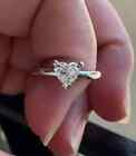 1.00CT Heart Cut Certified Lab Grown Diamond Solitaire Ring Solid 14k White Gold