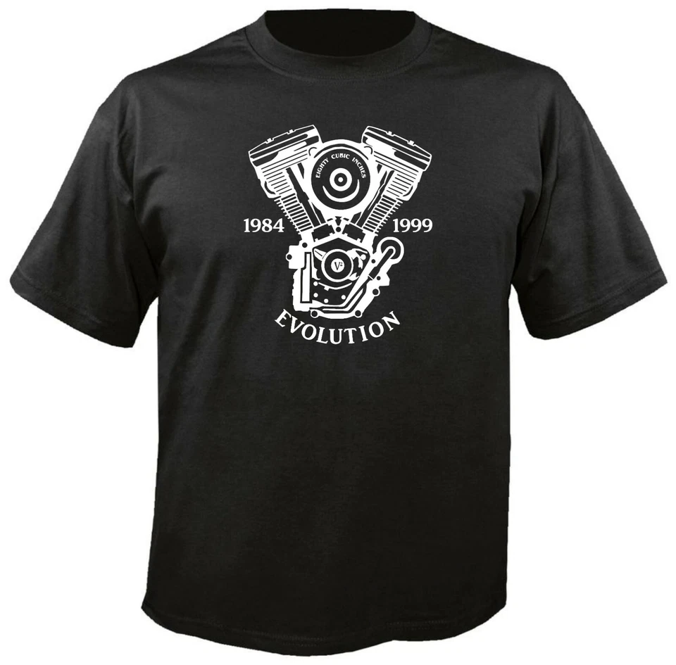 CAMISETA EVO MOTOR motociclista evolución fxr softail dyna harley big twin Foto 1 de 1
