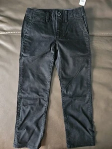 NWT GAP BOY'S Confort Stretch Straight Black Jean Pants Size 8 ADJUSTABLE WAIST - Picture 1 of 6