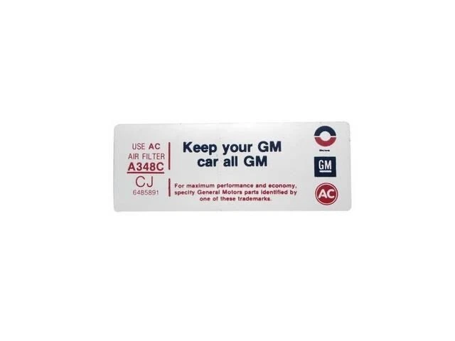 1969-71 "Keep Your GM Car All GM" DECAL OE# 6485891 CJ - Image 1 of 1
