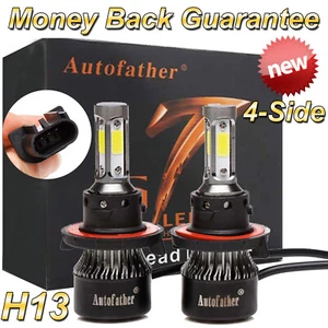 4-Side H13 9008 LED Headlight Bulb 1500W High Low Beam Super Bright White - Picture 1 of 10