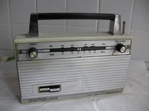 SONOVOX TRANSISTORS OL-OM Radio portatile A batterie Antica Anni 60 Vintage - Foto 1 di 2