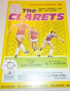 1986 1987 Burnley v Colchester United Div 4 - Picture 1 of 1