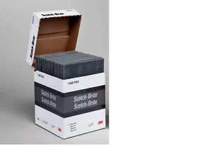 3M 64935 7448 PRO Scotch-Brite Hand Pads, Ultra-Fine grade, 6 in x 9 in 20/Box - Picture 1 of 4