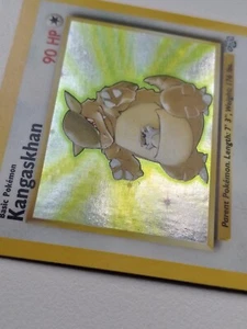 Pokemon 1998 Basic 90HP Shiny Kangaskhan 9/10 1st base shine holo card 5/64 - Picture 1 of 12