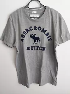 ABERCROMBIE & FITCH XXL 2XL GREY T SHIRT GOOD USED CONDITION - Picture 1 of 11