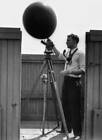 Meteorologist From Us Weather Bureau Prepares Release A Pilot Ball Old Photo
